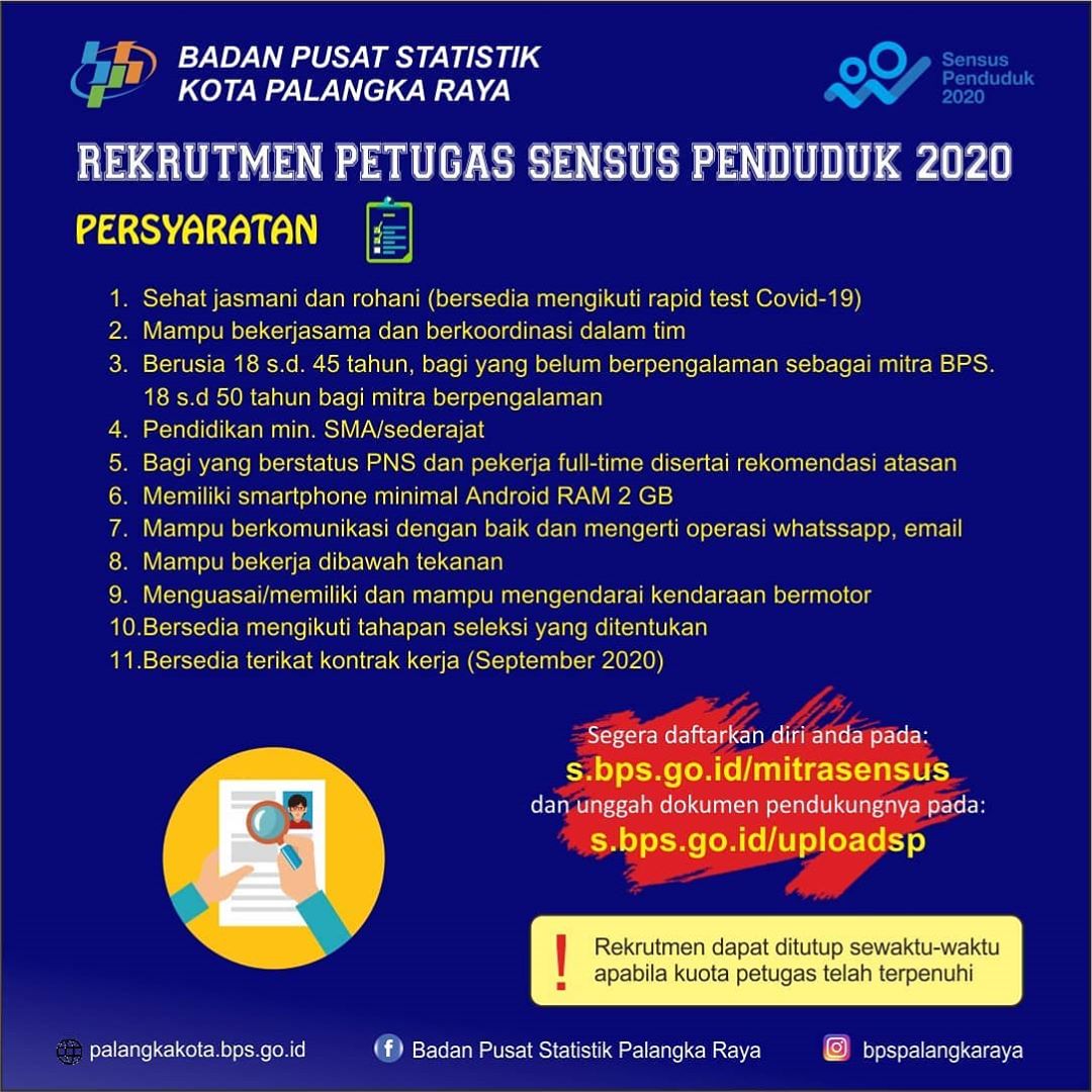 Lowongan Kerja BPS Kota Palangka Raya