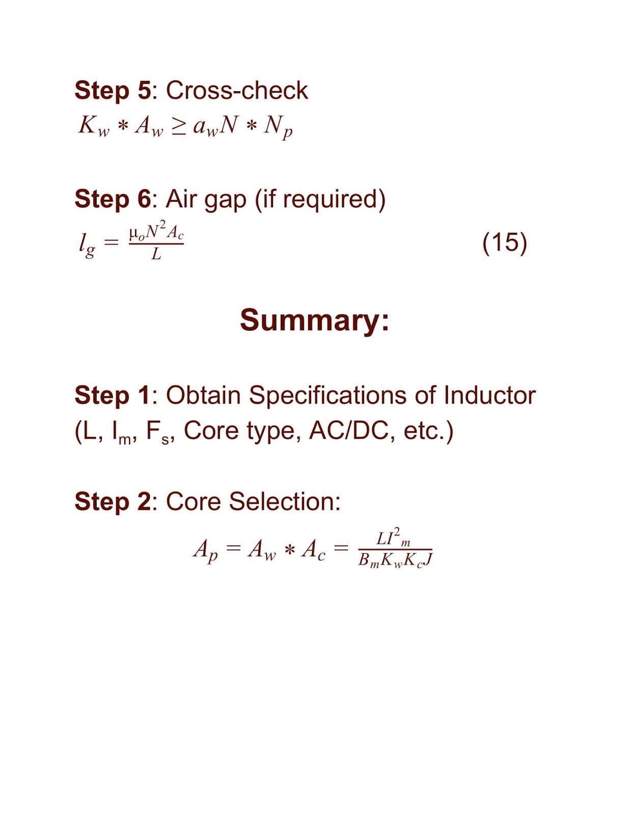 High frequency Power Inductor Design DC & AC Electronics/Electrical