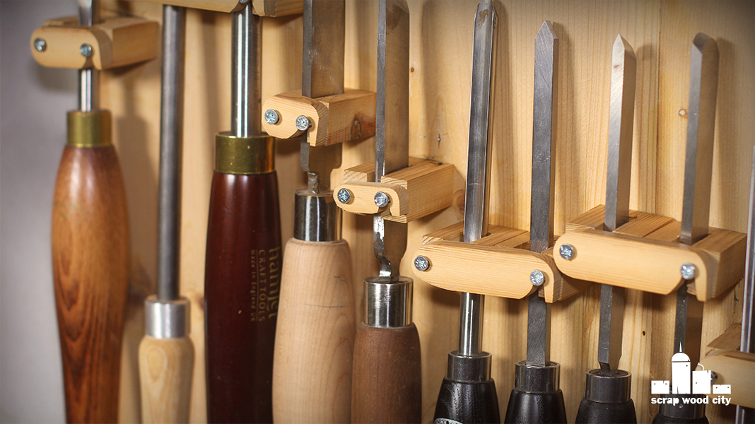scrap wood city How to make a DIY woodturning tool rack