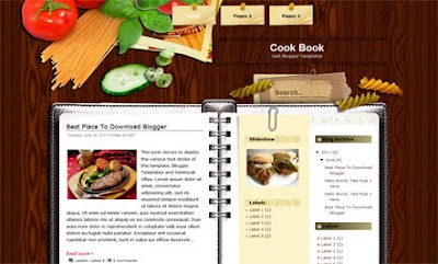 Cook Book Blogger Templates