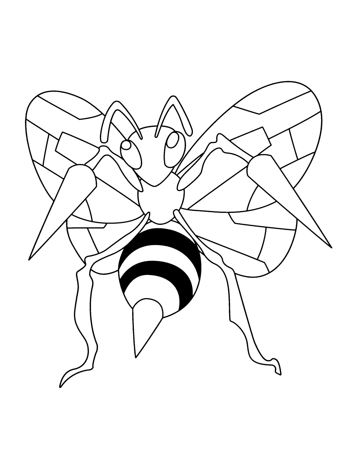 10 Fearsome Beedrill Pokémon Coloring Pages to Download