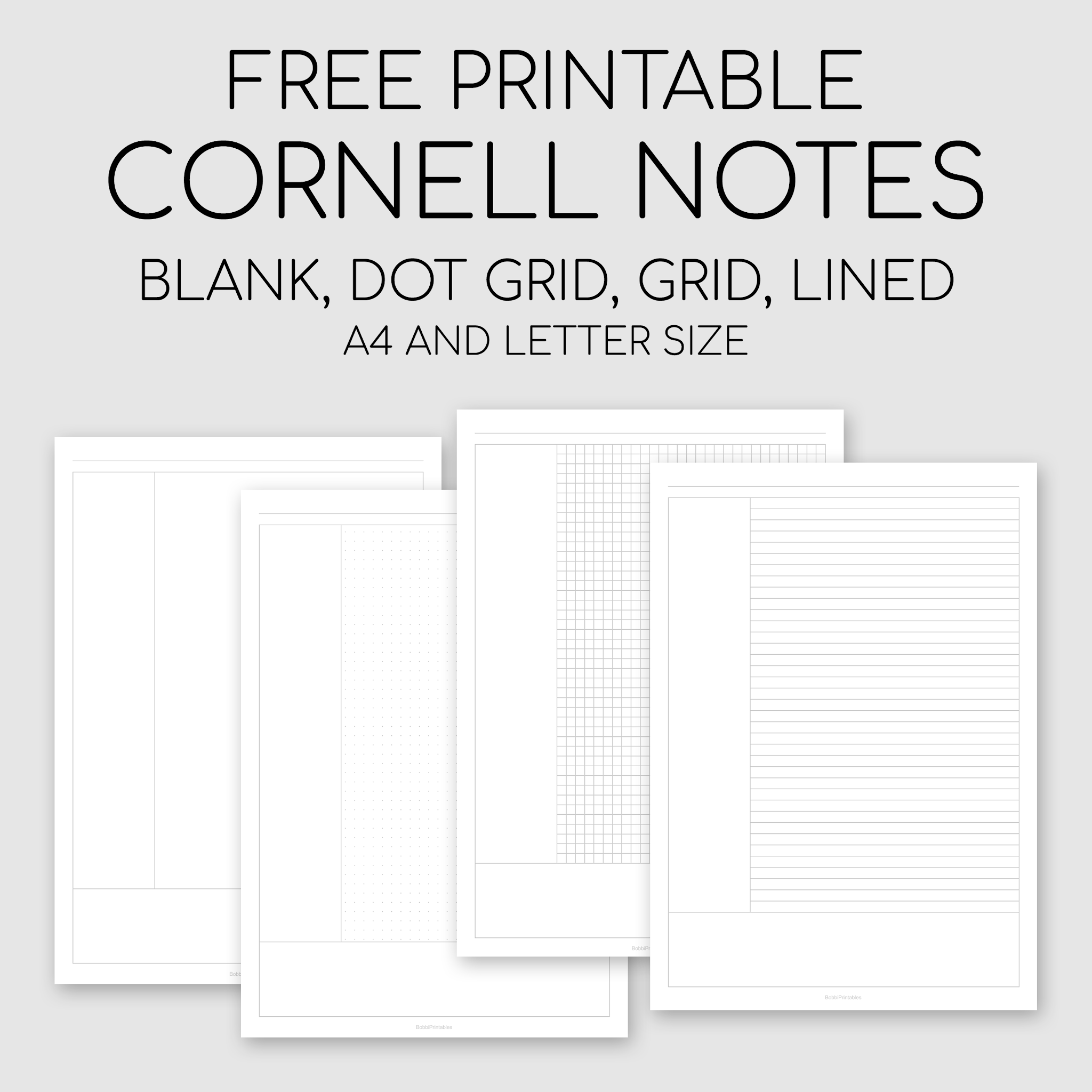 Printable Cornell Notes Template