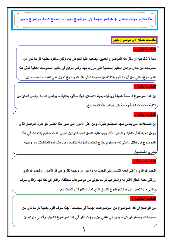 مقدمات و خواتم التعبير + عناصر مهمة لأى موضوع تعبير + نصائح كتابة موضوع متميز %25D8%25AA%25D8%25B9%25D8%25A8%25D9%258A%25D8%25B1_001