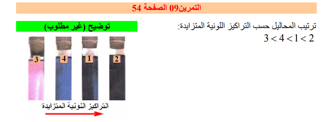 حل تمرين 9 صفحة 54 فيزياء للسنة الأولى متوسط الجيل الثاني