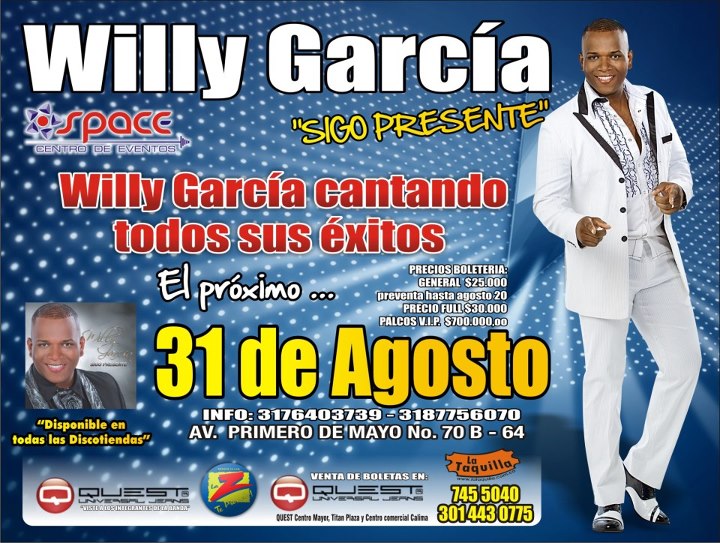 WILLIE GARCIA EN VIVO EN SPACE VIERNES 31 DE AGOSTO DE 2012 SONERO