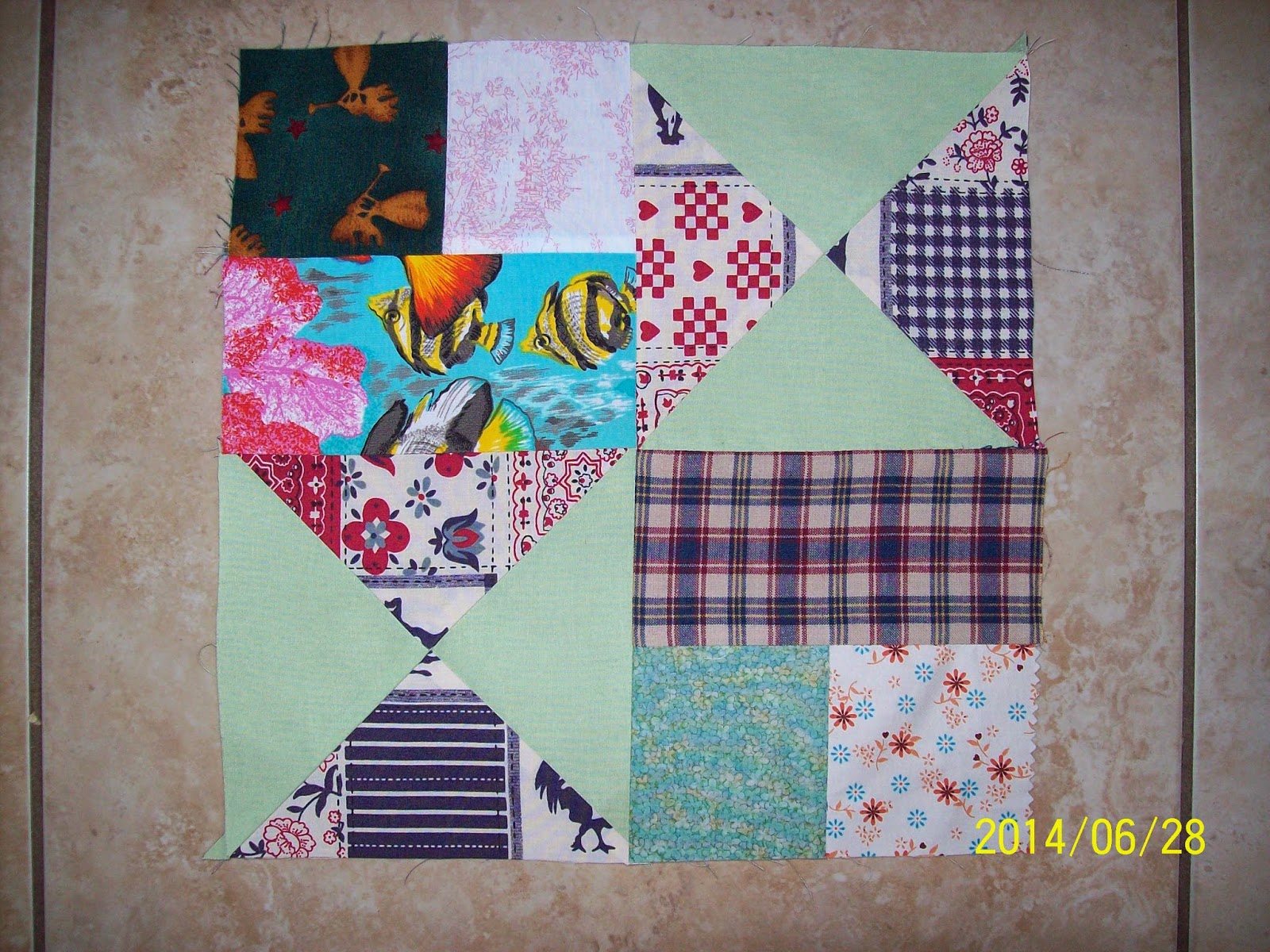 Quilting block swaps Australia June 12" blocks from Erin