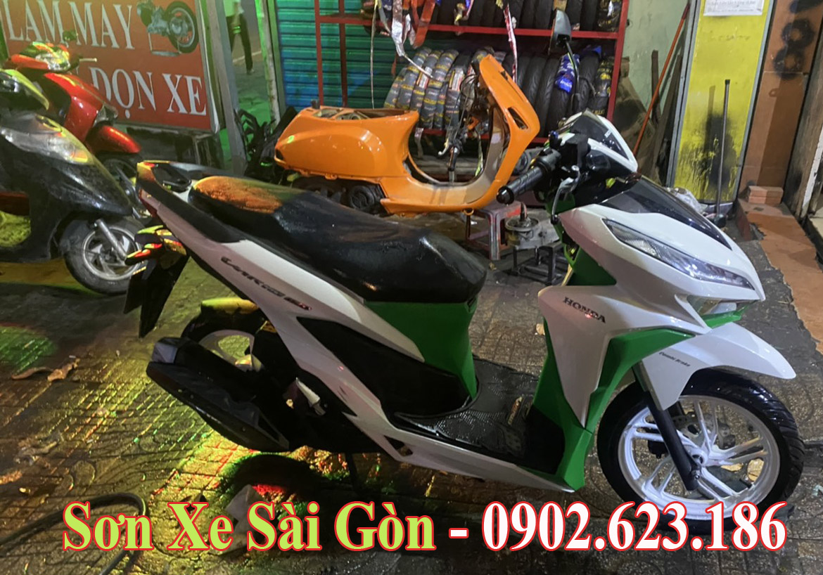 VARIO 2017 SƠN TRẮNG  NHỰA NHÁM MÀU XANH