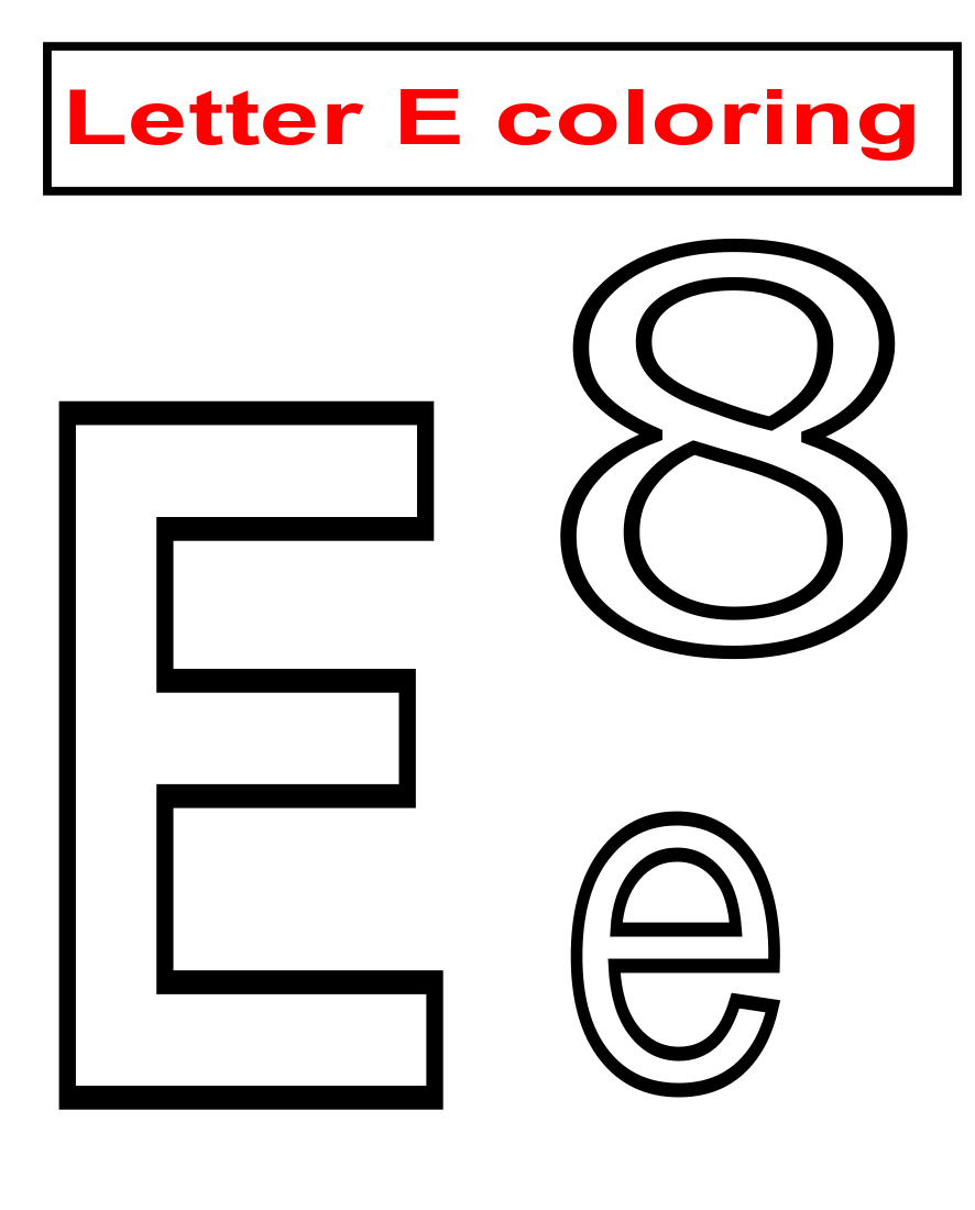 Letter E Worksheets free Learn the alphabet and words while coloring