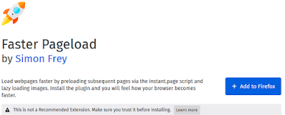 Cara Mempercepat Mozilla Firefox dengan Faster Pageload