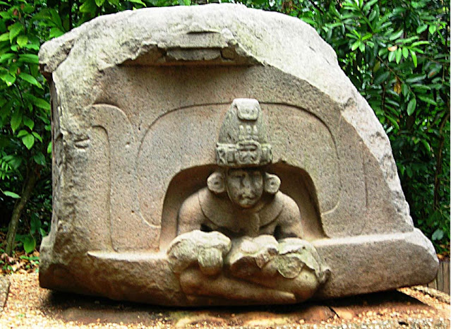 Altar 5, Olmec sculpture, La Venta Museum, Villahermos