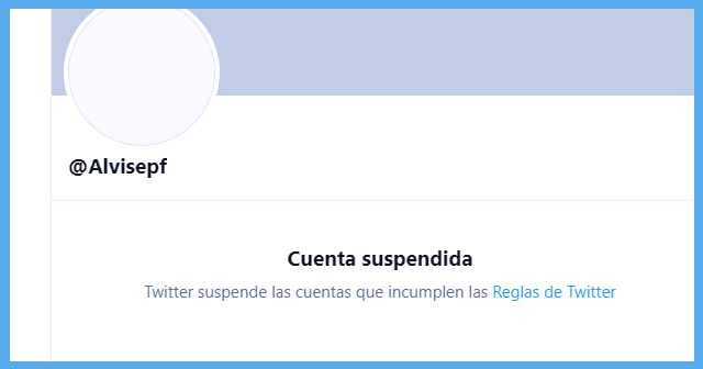 Twitter suspende a Alvise Pérez