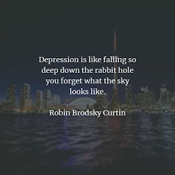 depression deep quotes enlighten sayings down falling hole forget rabbit another