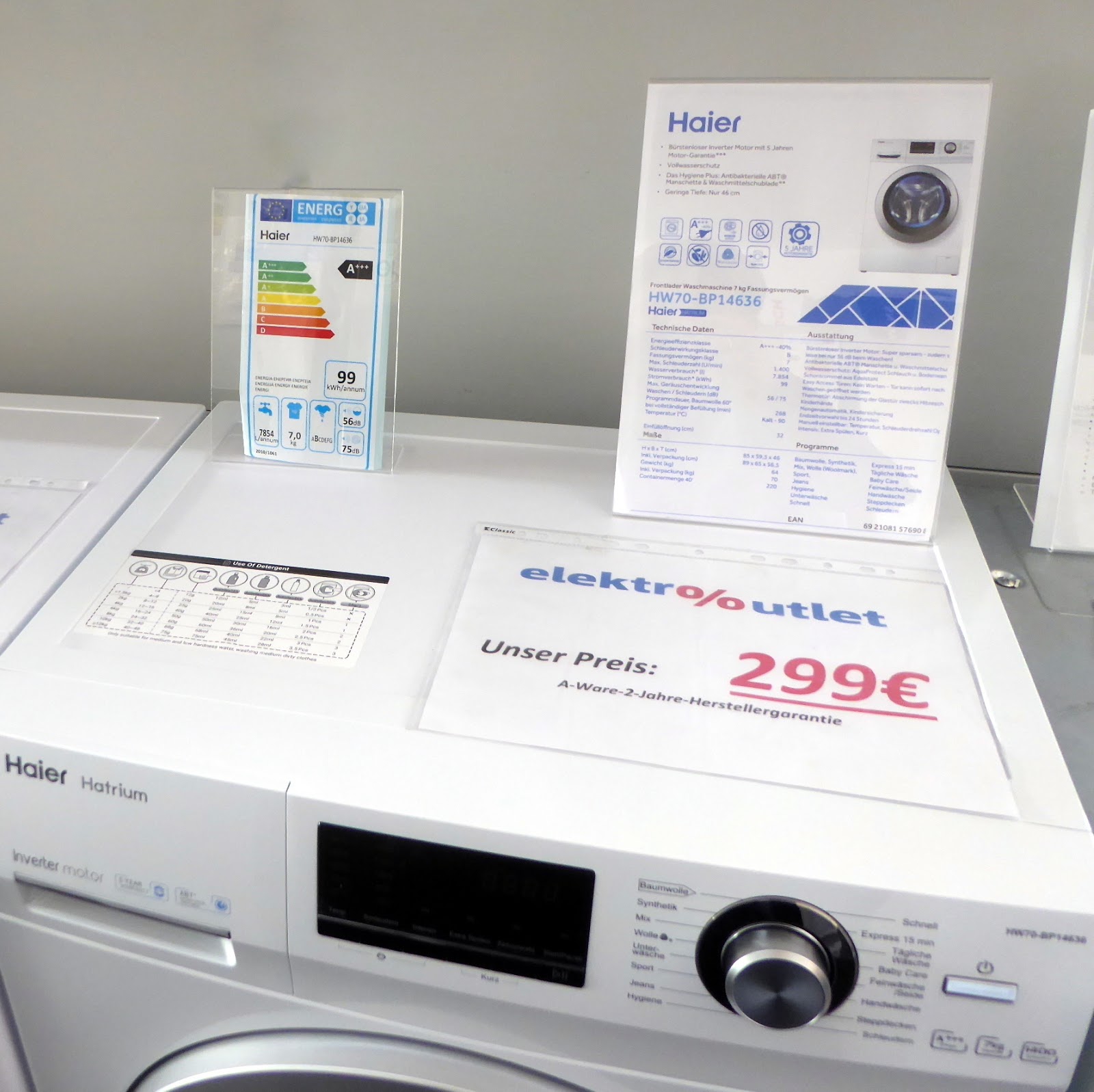 blog a bissl: Haier-Waschmaschine aufstellen