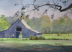 painting watercolor farm barn paintings scene barns watercolors landscape artist jim oberst paint value simple dark flower