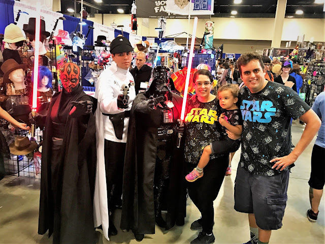 Darth Maul, some guy who works for the emperor, Darth Vader, Leia, me, and Looey.