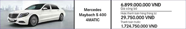 Giá xe Mercedes Maybach S450 4MATIC 2018 tại Mercedes Trường Chinh