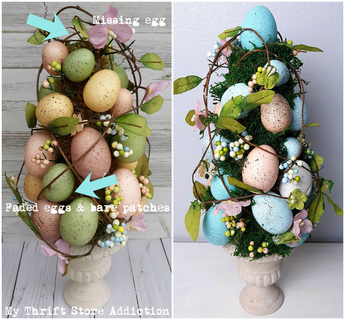 upcycled Easter decor 