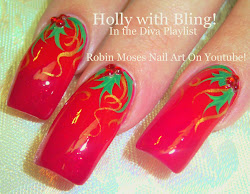nails nail christmas holly diy easy holiday xmas designs robin beginners moses berries tutorials elegant tutorial clip traditional wreath