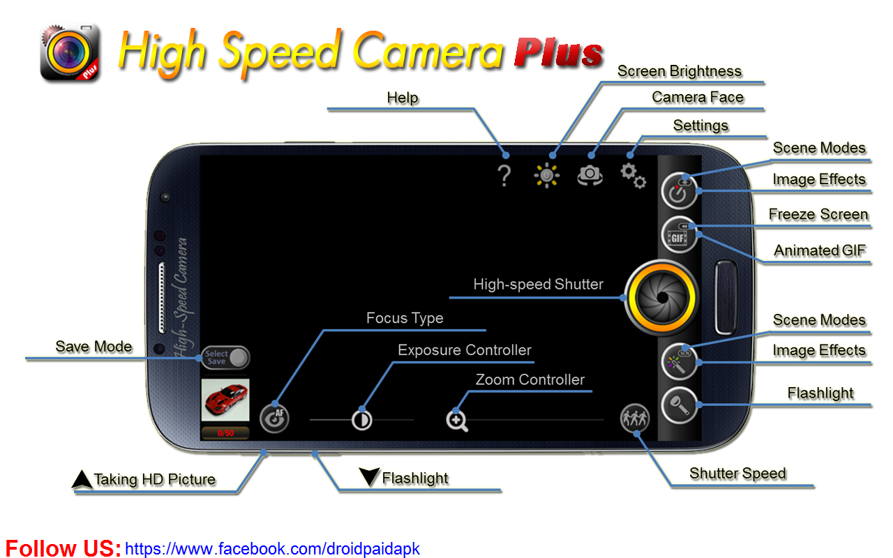 Download Paid Applications and Games for Android High Speed Camera