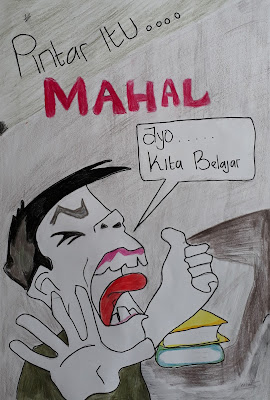 20 Contoh Gambar Poster Pendidikan untuk Anak SD dan SMP, Digambar dengan krayon atau pastel - Ruslan Wahid