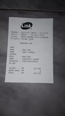 Transfer Bukti Struk Bukti