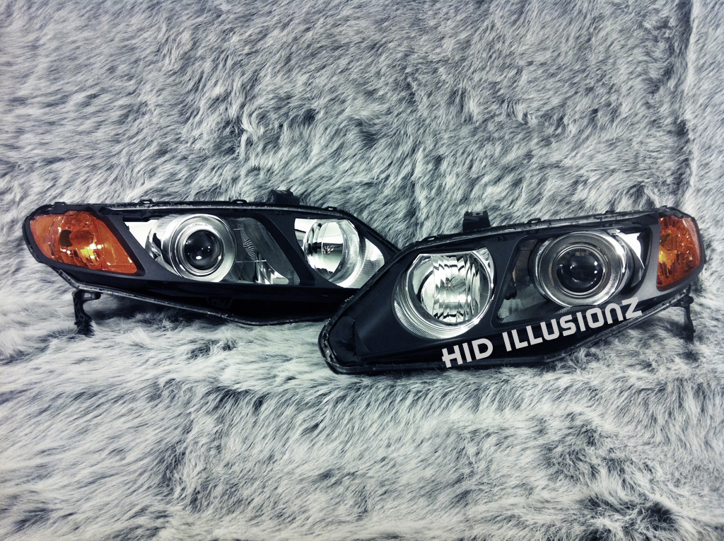 HID ILLUSIONZ Honda Civic Sedan RX330 E55 Projector HID Retrofit