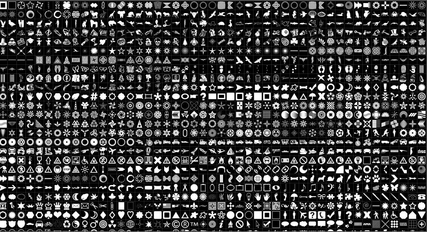Download shapes for Photoshop 1190 shapes in one batch