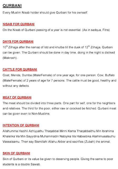 Qurbani methods info