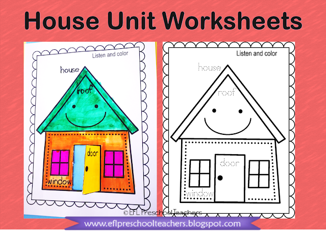 worksheet for labeling the parts of the house