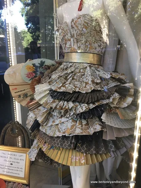 dress made of hand fans at The Hand Fan Museum in Healdsburg, California