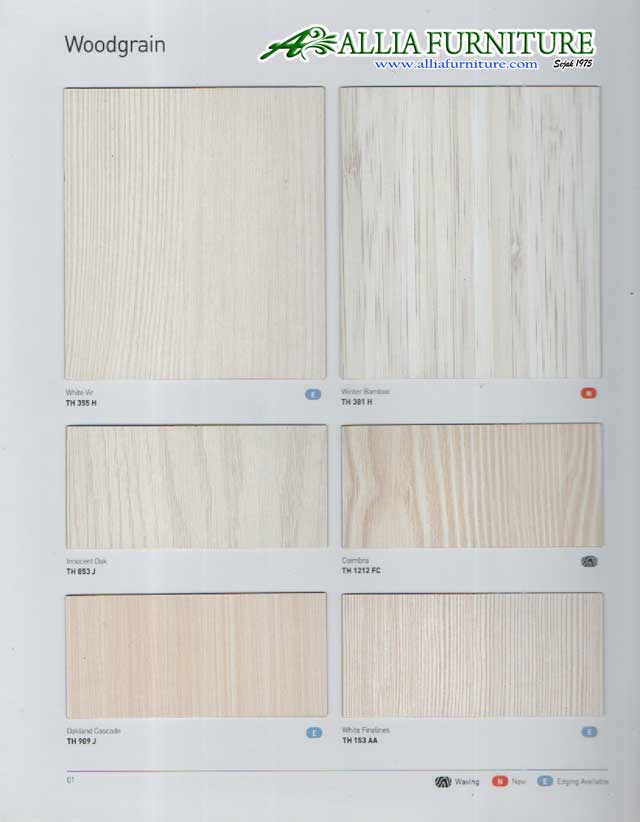 HPL Woodgrain ( motif tekstur kayu ) - Allia Furniture