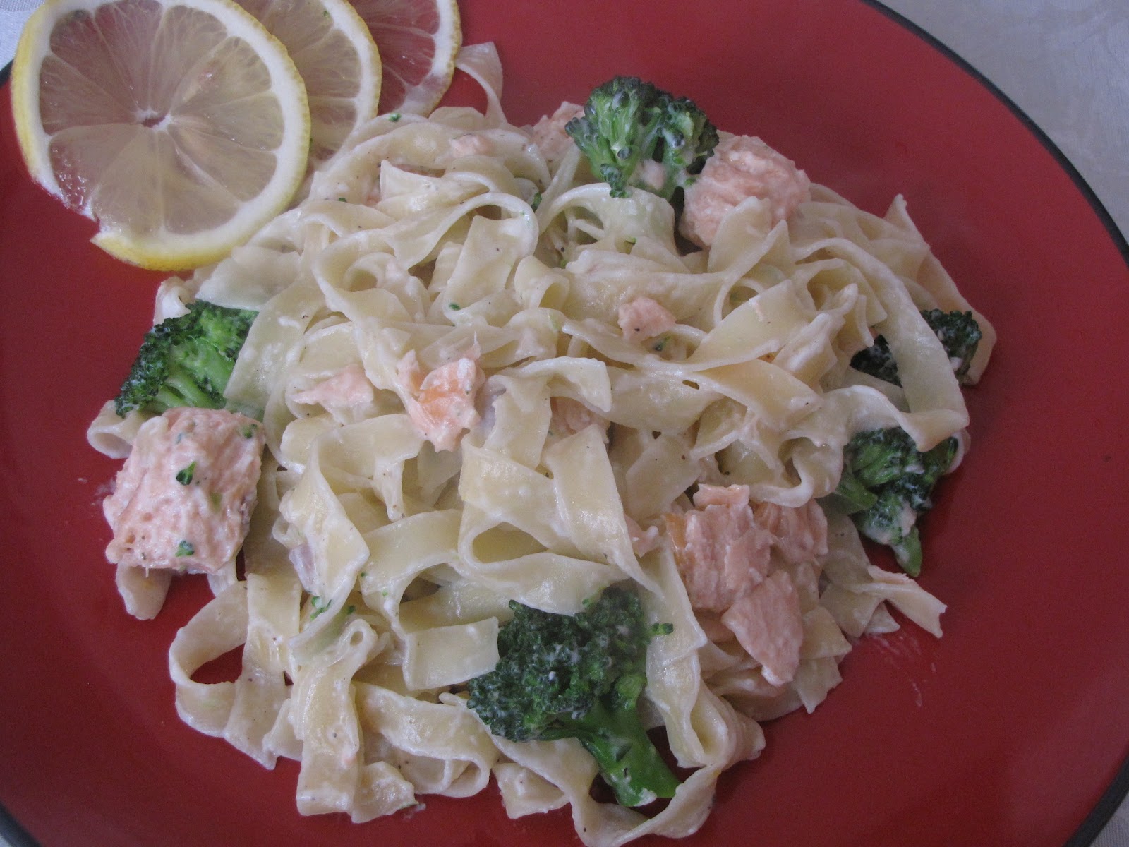 Salmon Pappardelle with Lemon Cream Sauce