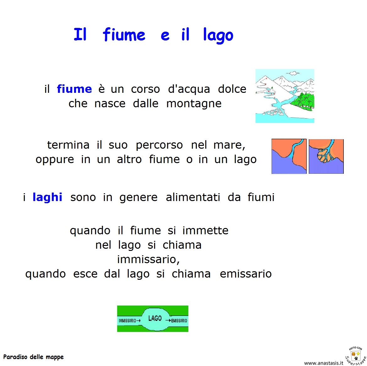 Paradiso delle mappe Il fiume e il lago Paradiso delle mappe Il fiume e il lago