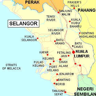 Selangor, Peta Selangor, Selangor Idamanku, Negeri Selangor, Selangor Darul Ehsan