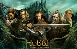 Hobbit 2 movie poster with Richard Armitage, Ian McKellen, Sylvester McCoy, Evangeline Lilly and Orlando Bloom