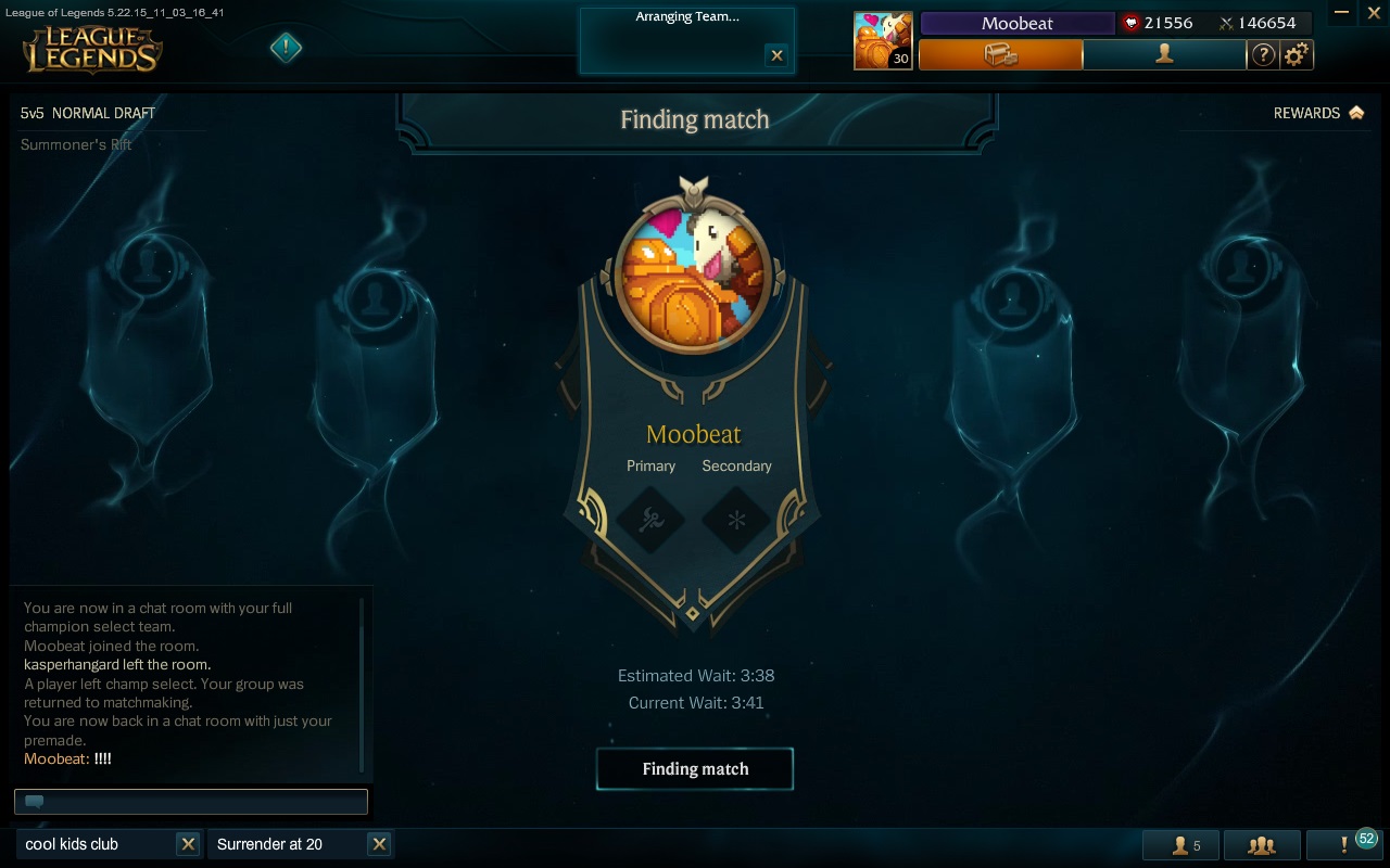 Surrender at 20: 11/3 PBE Update: Select available for testing