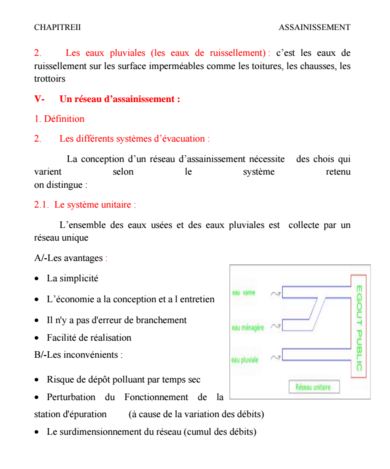 assainissement urbain cours