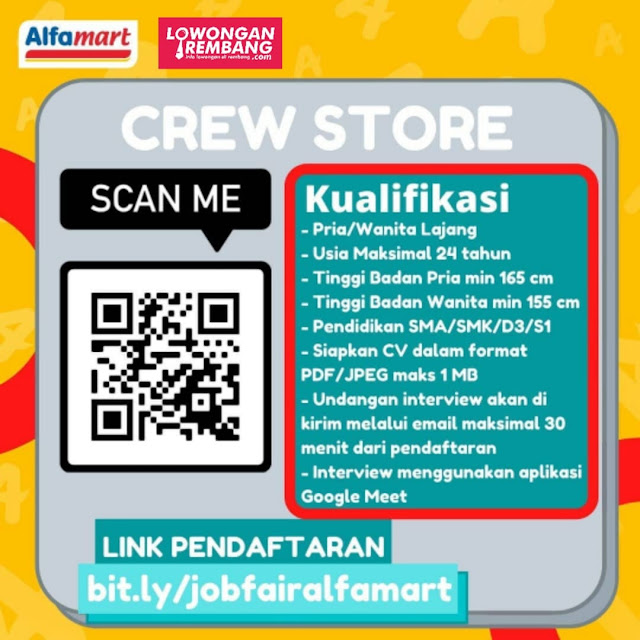 Walk In Interview Online Lowongan Kerja Crew Store Alfamart Rembang