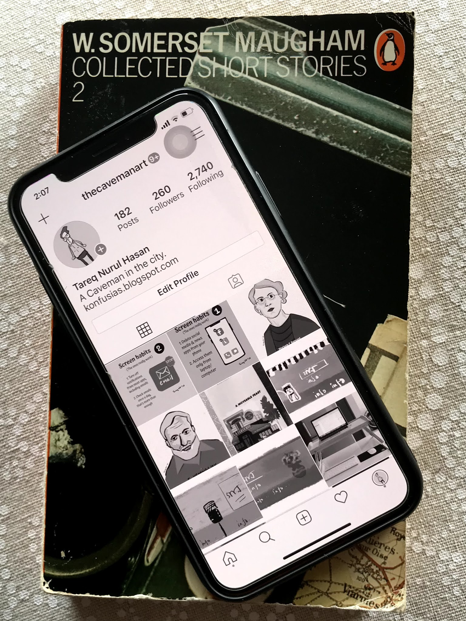 Greyscale phone screen