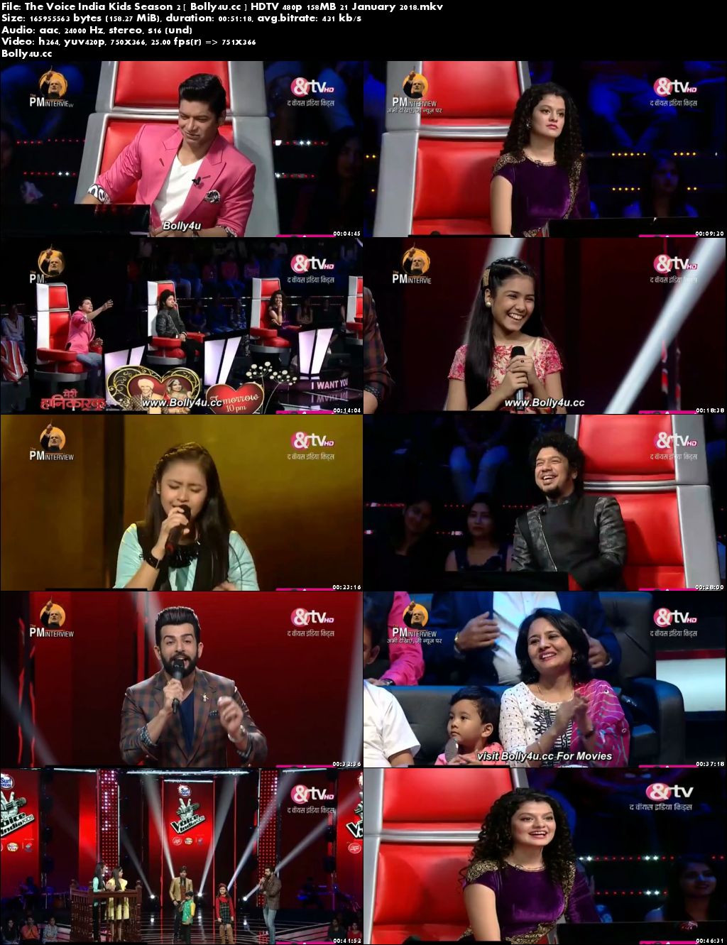 The Voice India Kids Season 2 HDTV 480p 150MB 21 January 2018 Download