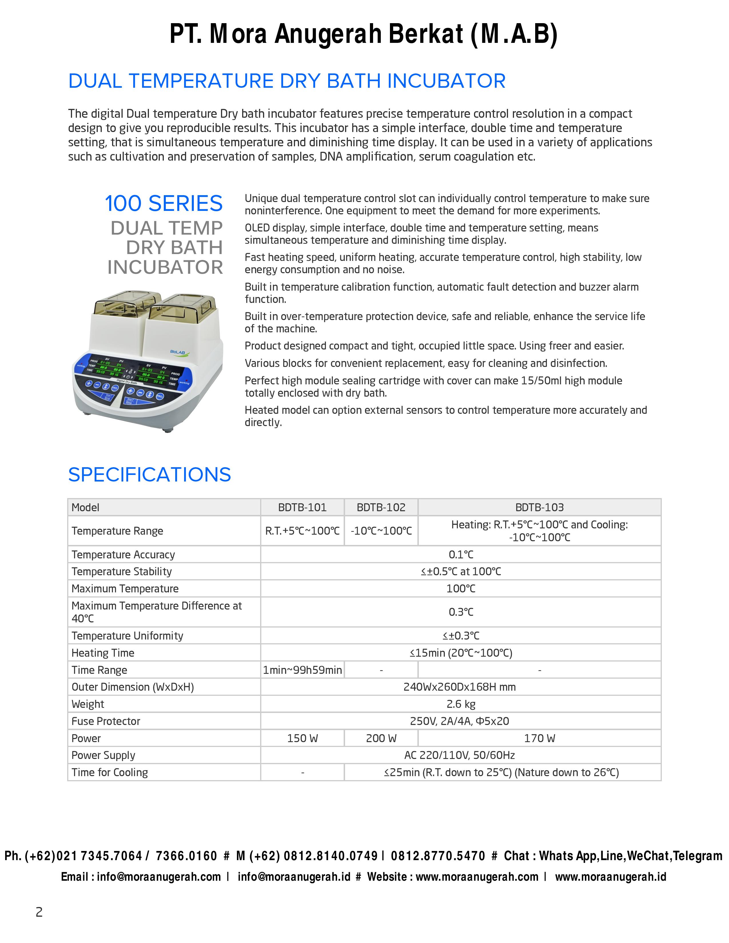 Dual Temperature Dry Bath Incubator