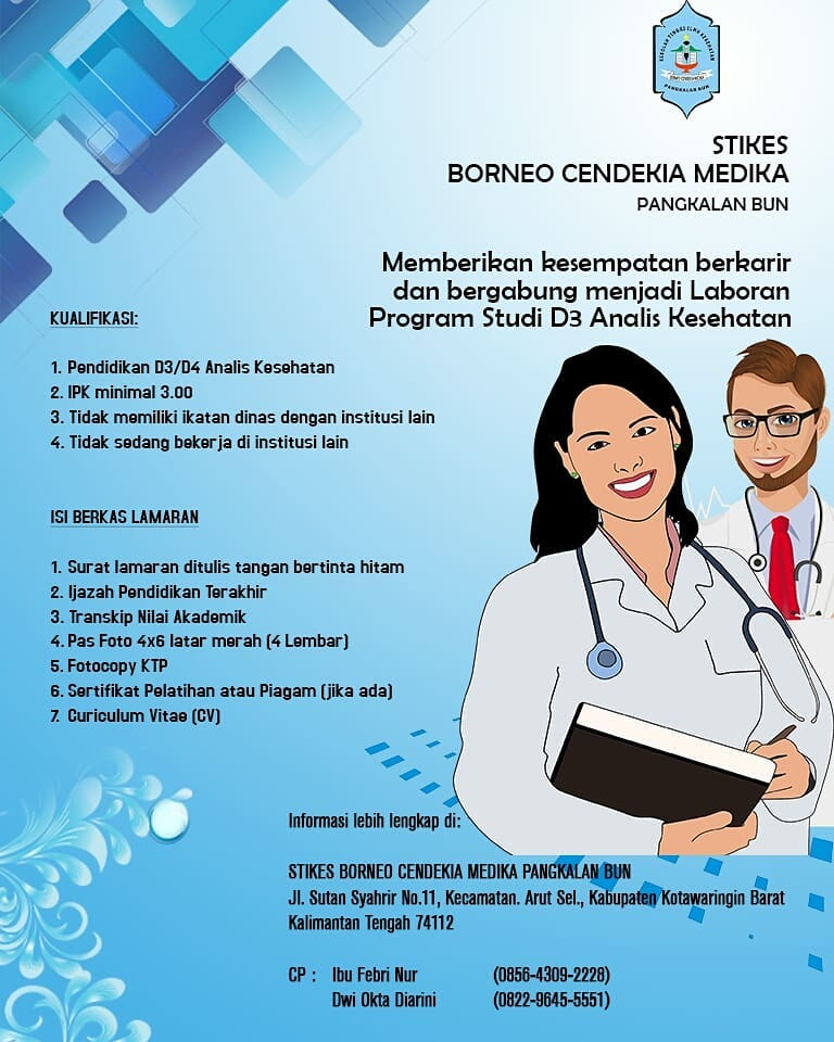 Lowongan Kerja Stikes Borneo Cendekia Medika Lowongan Kerja Kalimantan Tengah
