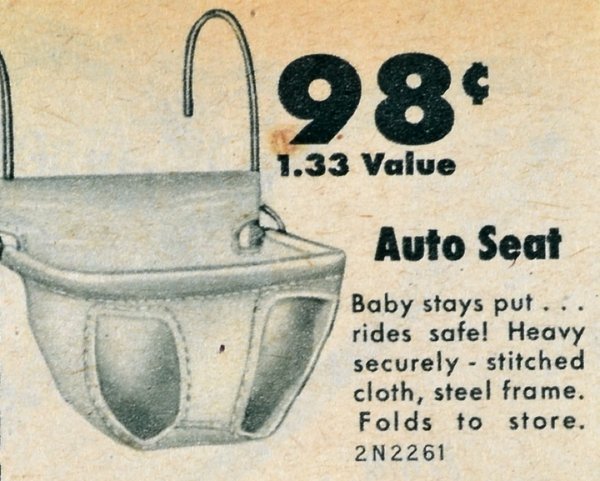 Odd and Unsafe Vintage Baby Car Seats From the Past