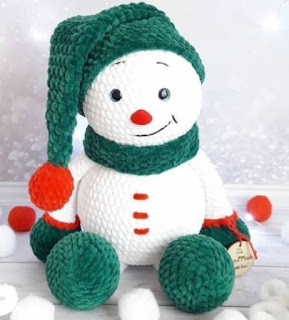 PATRON GRATIS MUÑECO DE NIEVE AMIGURUMI 45235