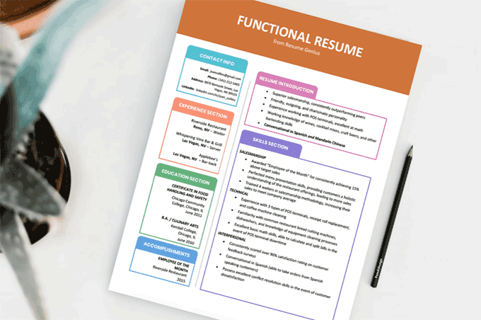 functional-resume-example-and-writing-tips-cv-simply