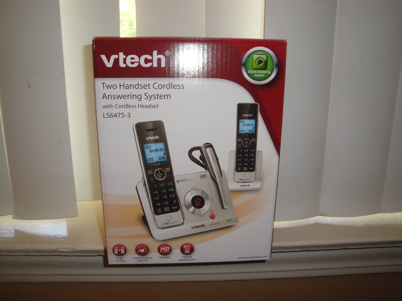 Vtech Two Handset Cordless Headset Push-To-Talk & HD Audio Phone Review