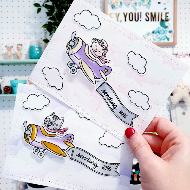 Sunny Studio Stamps: Plane Awesome Customer Card by Artcreatiu