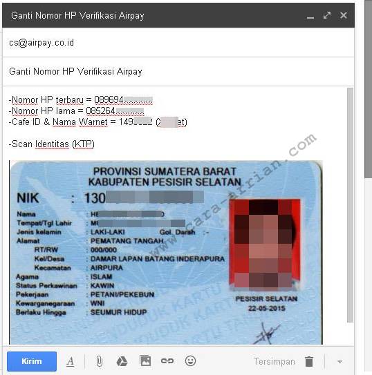 Cara Mengganti Nomor HP Verifikasi Kode OTP Akun Airpay