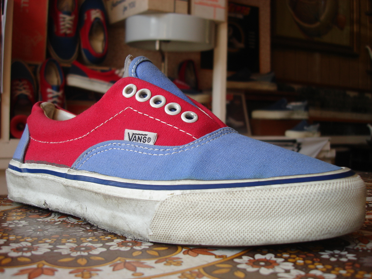 theothersideofthepillow: vintage VANS 2-tone lilac red canvas ERA style ...