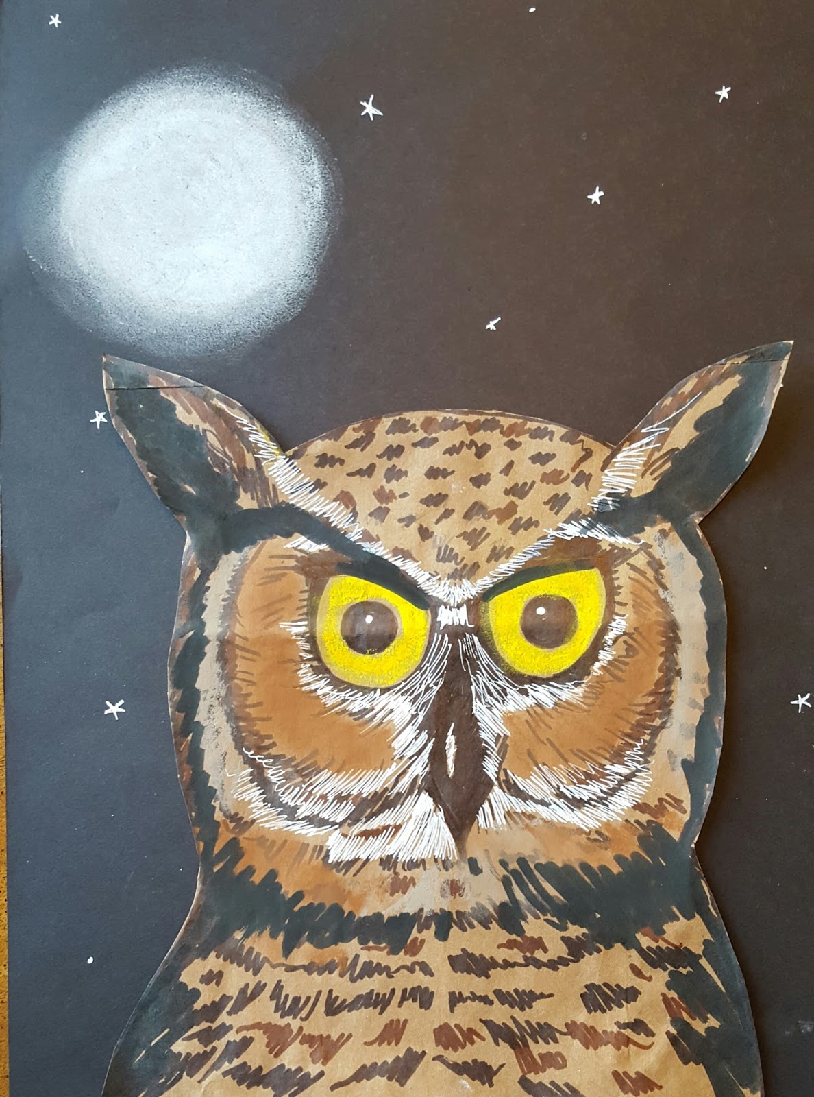 Paper Bag Owl Drawing by ZH Field - Fine Art America